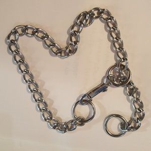 DOG COLLAR 12" Choke Chain Glossy Steel Slave Bedroom Fun Heavyweight Solid